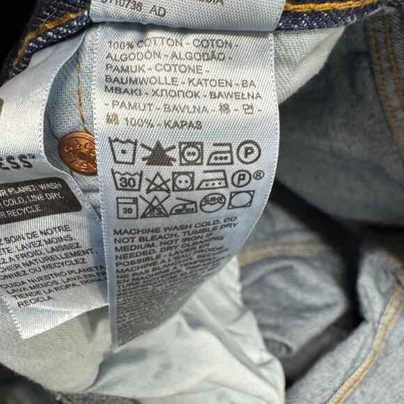 Levi's 501 Jeans Mens 40x30 ACTUAL Original Button Fly Blue Denim Dark Wash NEW - Picture 8 of 11